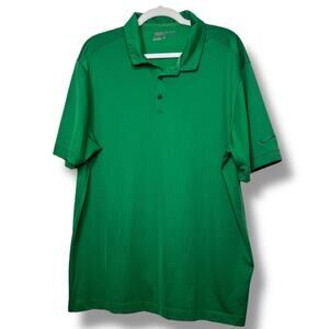Men's Nike Golf Green Standard Fit Dri-Fit Polo Shirt Extra Large